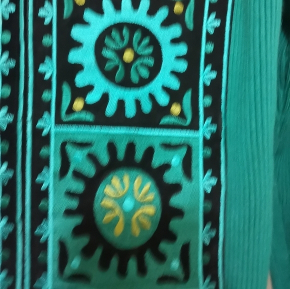 Bob Mackie Vintage Wearable Art Embroidered Suede Leather Jacket Women’s Sz S - Picture 7 of 8